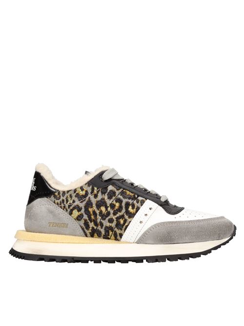 Sneakers in pelle e tessuto HIDNANDER | TENKEI S. E. SHEARLING HC2WS415 465BIANCO-NERO-GRIGIO-LEOPARDATO